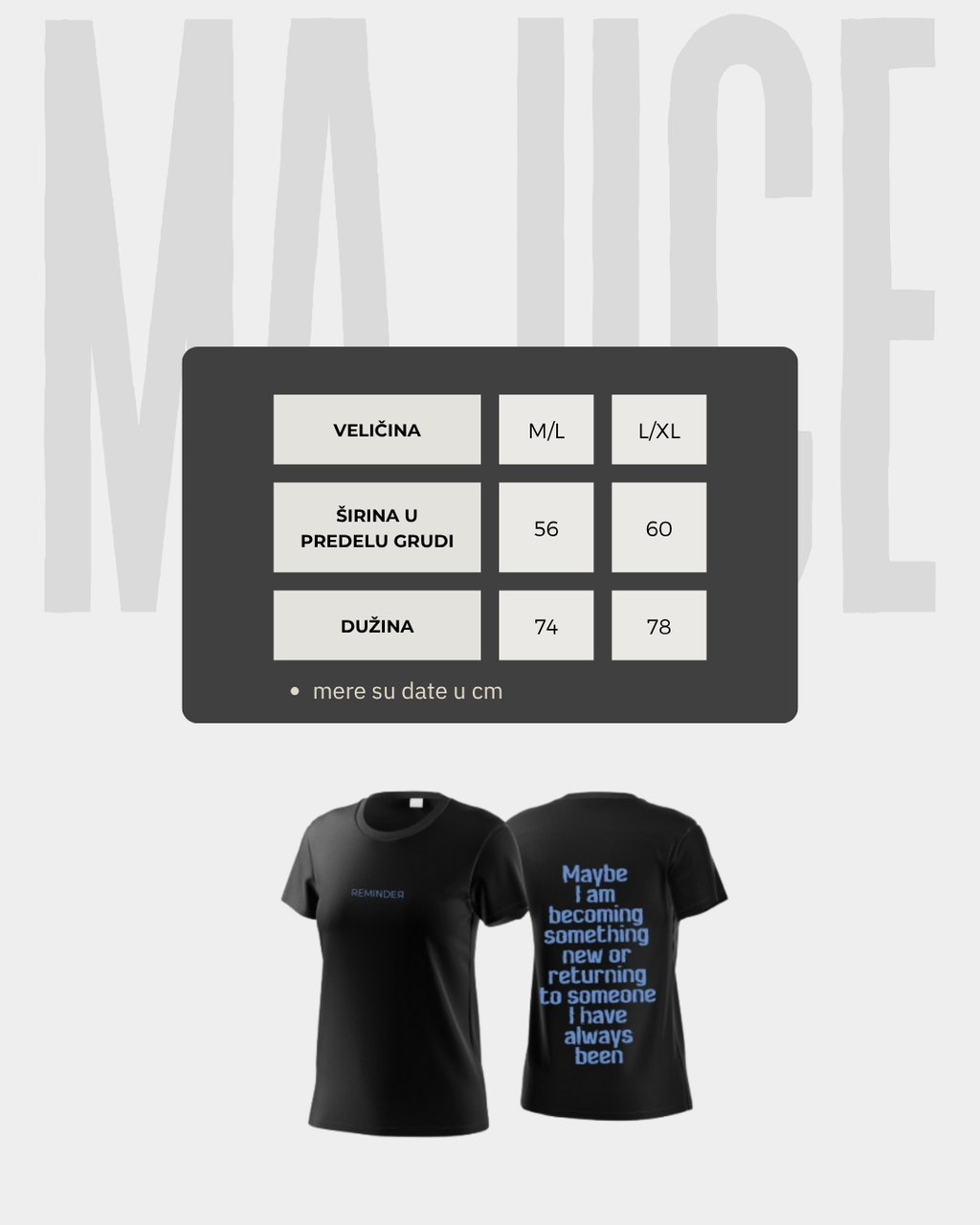'Reminder vol2' majica